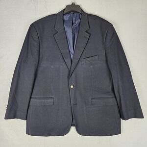Oak Hill Perfect Fit Blazer Mens 54R Navy Blue Sport Coat Formal Classic *READ